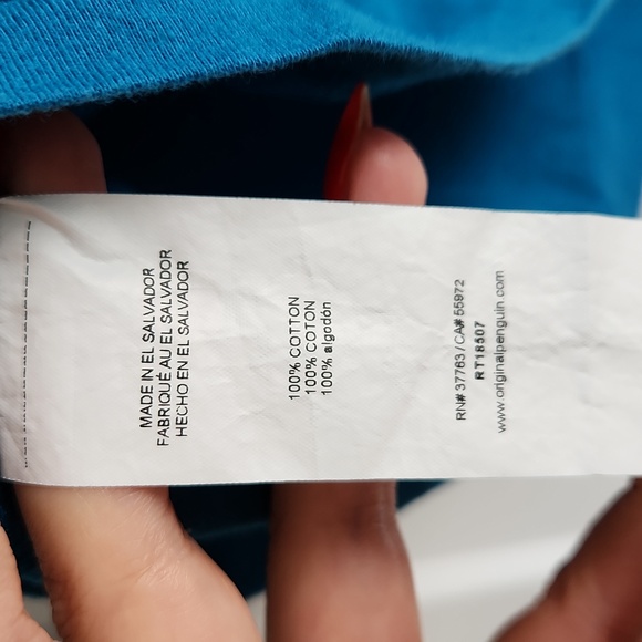 🐧Original Penguin🐧 Blue graphic tee Drunken Owl, size M - Picture 6 of 7